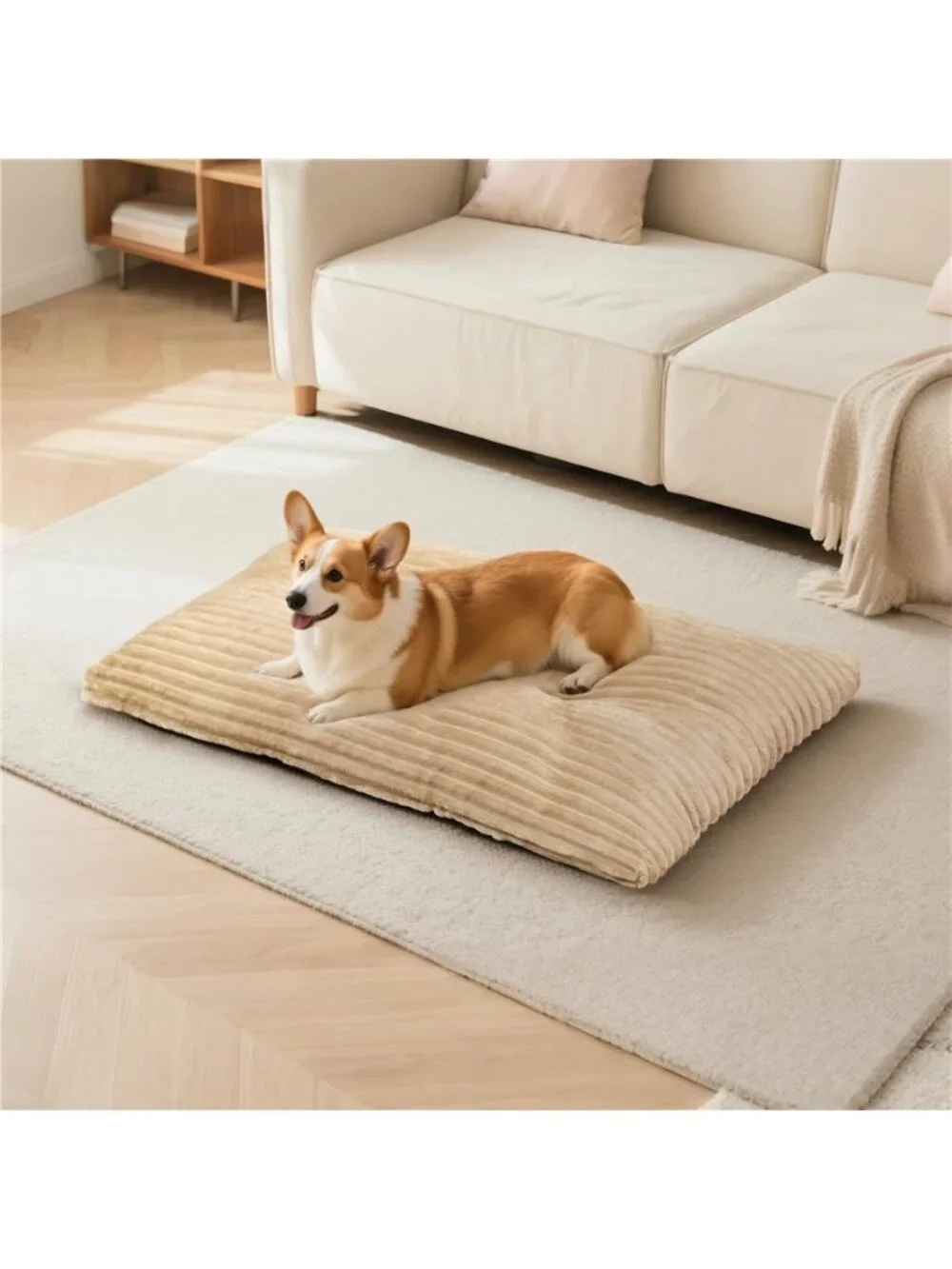 Washable Dog Bed Deluxe Plush Crate Comfy Kennel Pad Anti-Slip Pet M(30